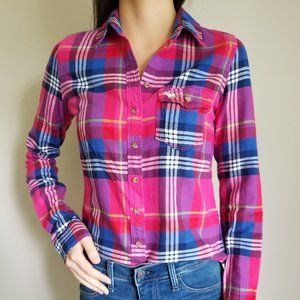 Checkered Plaid Shirt XS Abercrombie & Fitch